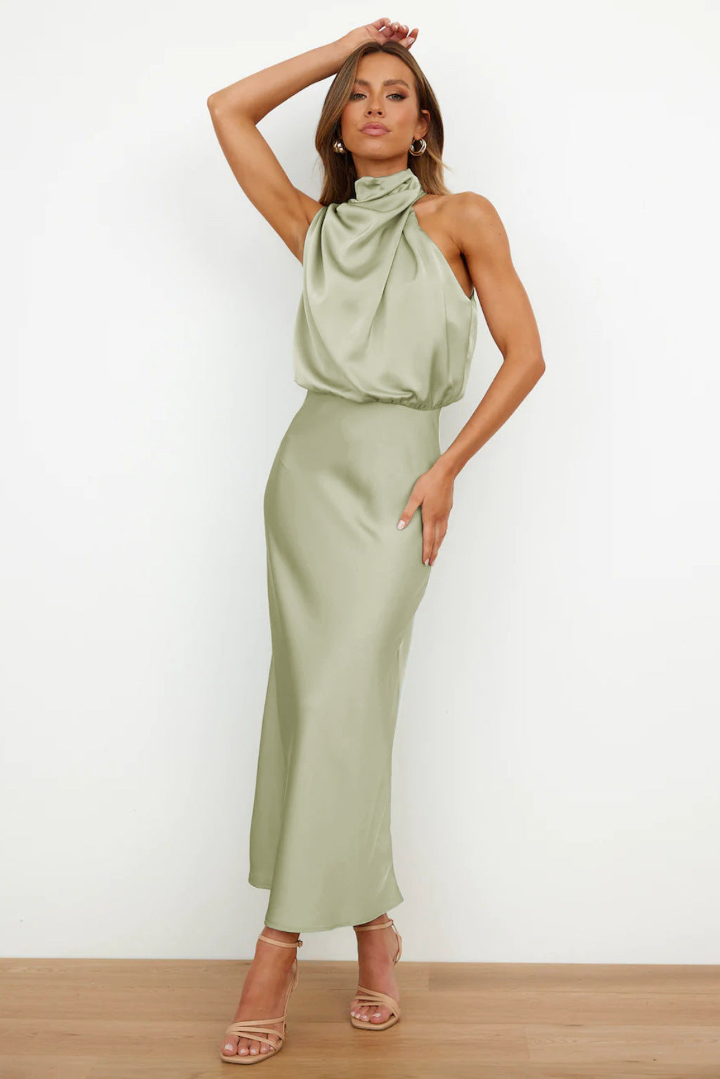 Tabitha - Halter Neck Long Dress