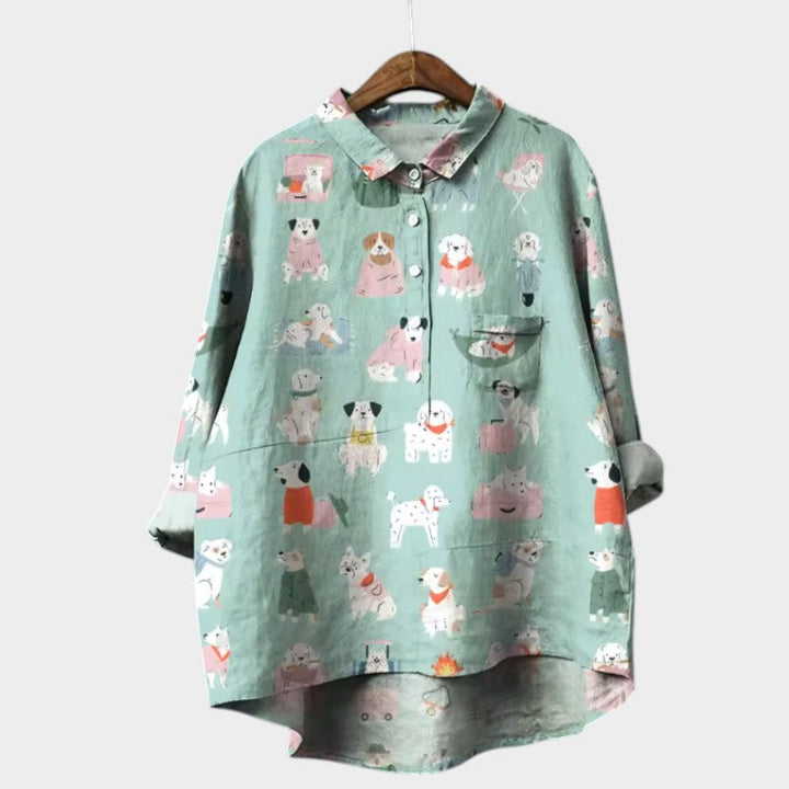 Alexandra - Playful Dog Motif in a Relaxed Fit