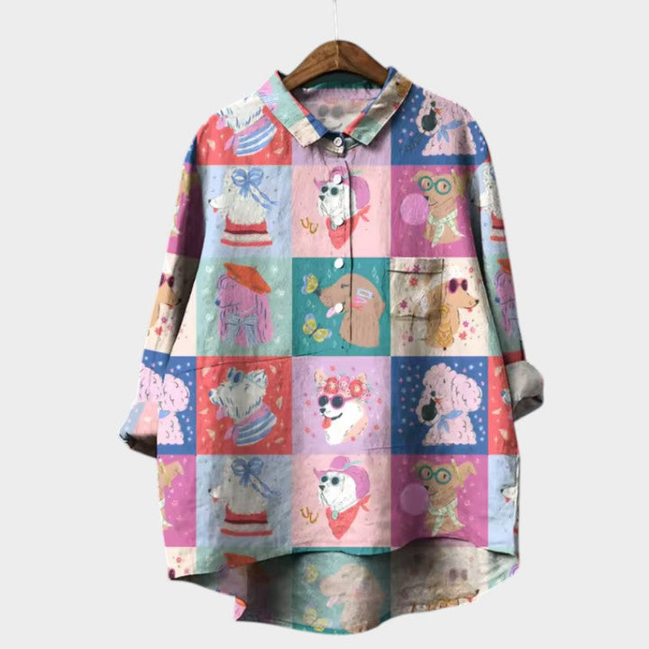 Alexandra - Playful Dog Motif in a Relaxed Fit