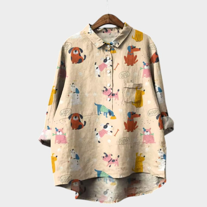 Alexandra - Playful Dog Motif in a Relaxed Fit