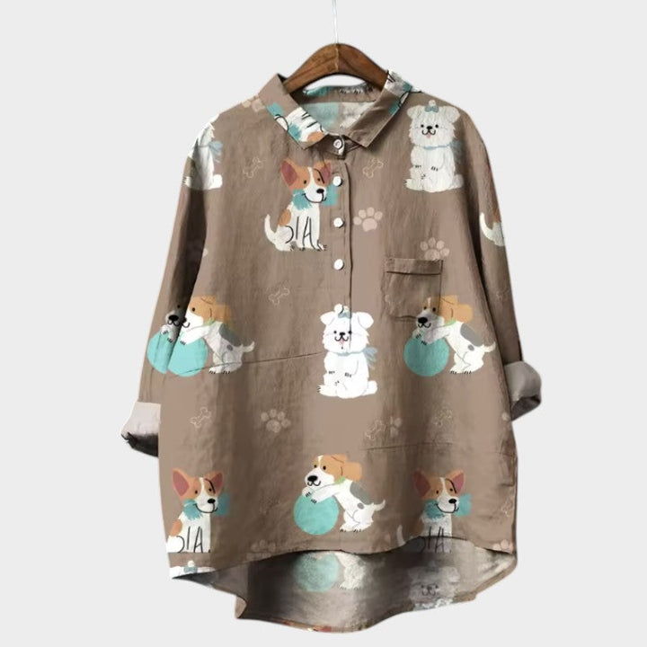 Alexandra - Playful Dog Motif in a Relaxed Fit