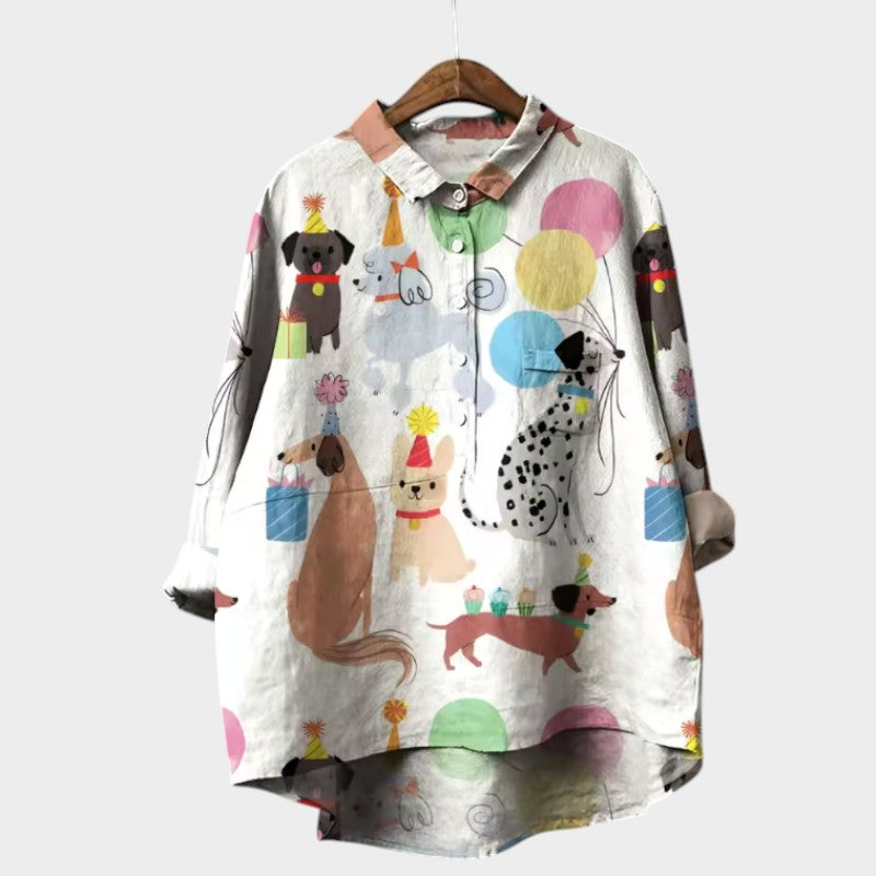 Alexandra - Playful Dog Motif in a Relaxed Fit