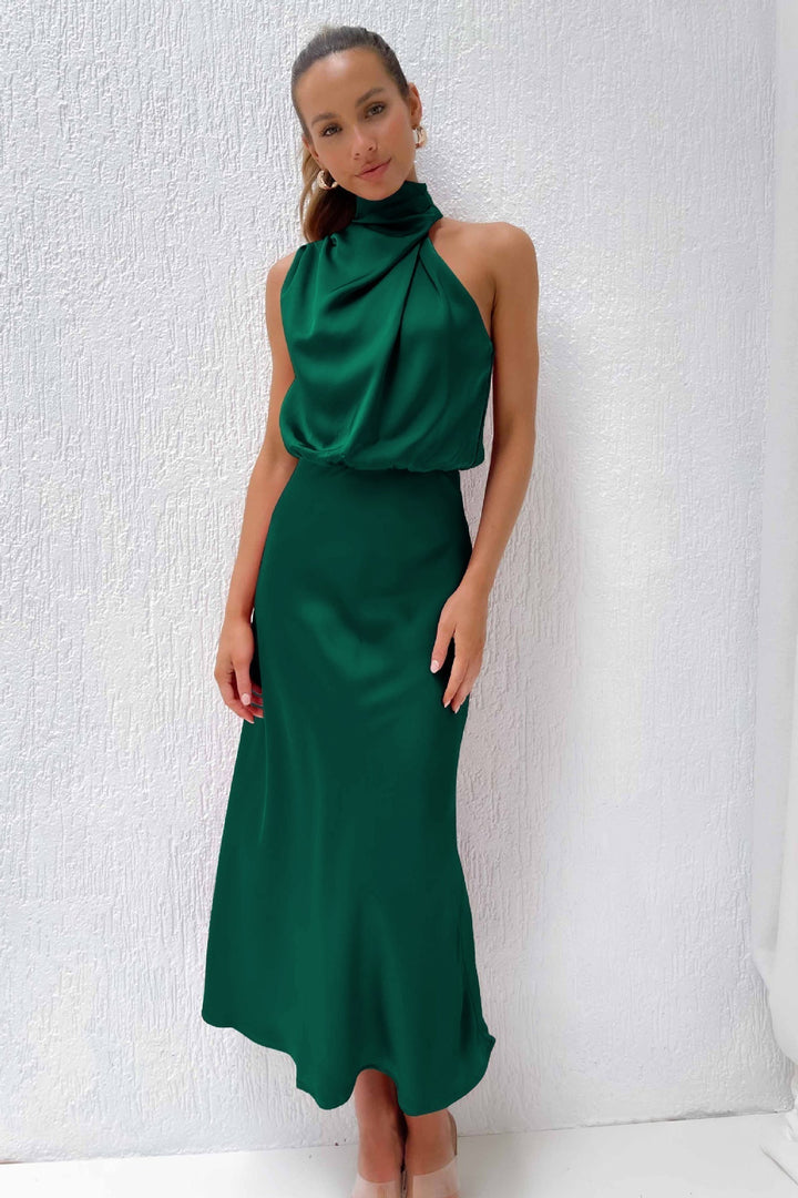 Tabitha - Halter Neck Long Dress