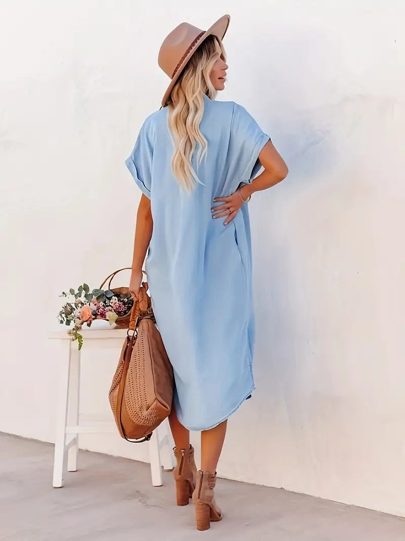 Beatrice - Pocketed Shirt Dress