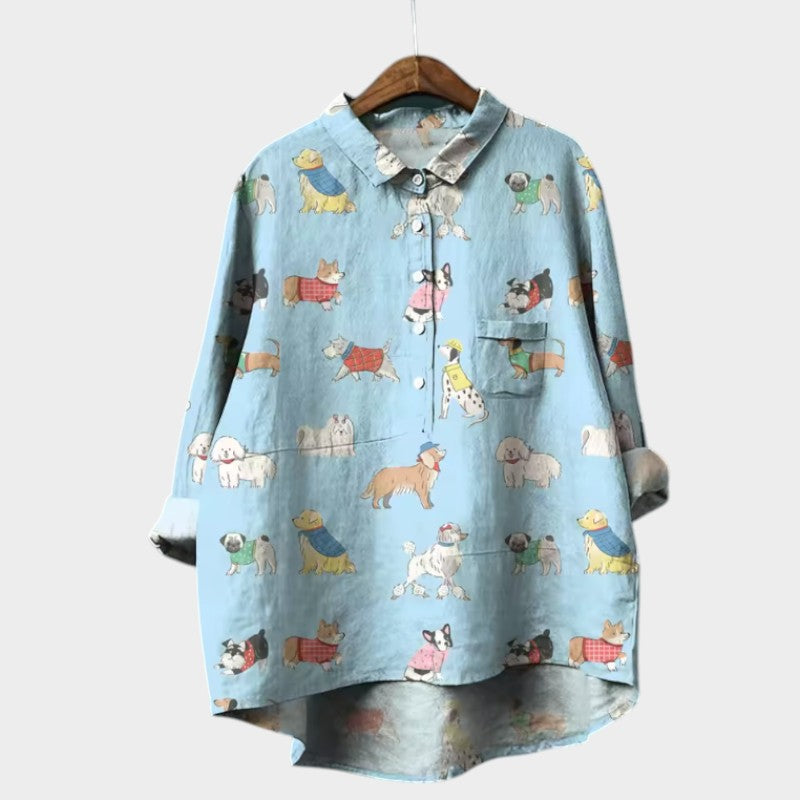 Alexandra - Playful Dog Motif in a Relaxed Fit