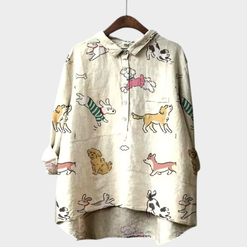 Alexandra - Playful Dog Motif in a Relaxed Fit