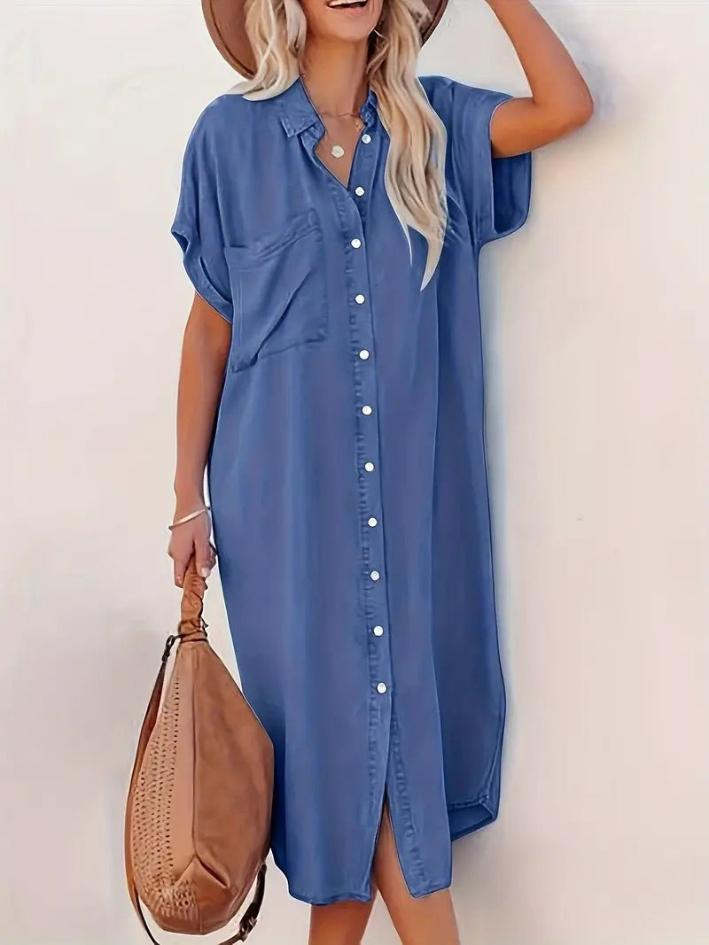 Beatrice - Pocketed Shirt Dress