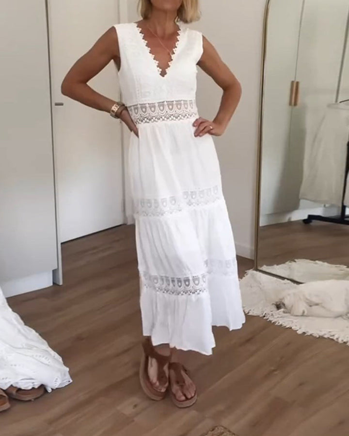 Clara - V-Neck Lace Dress (Limited Stock Available)