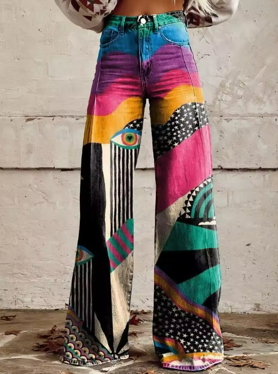 Celeste - Boho-style flare trousers