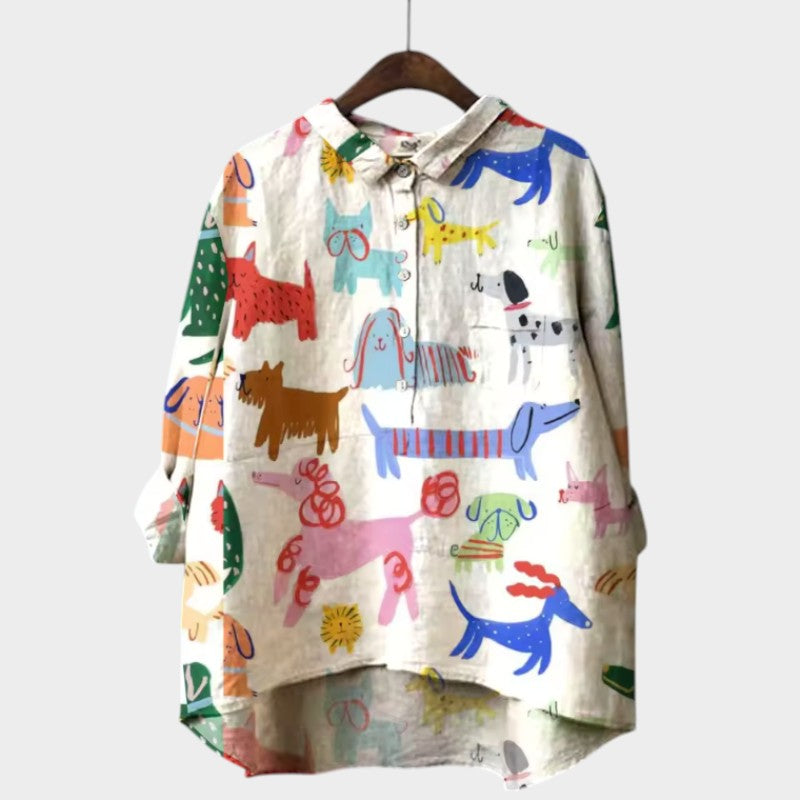 Alexandra - Playful Dog Motif in a Relaxed Fit