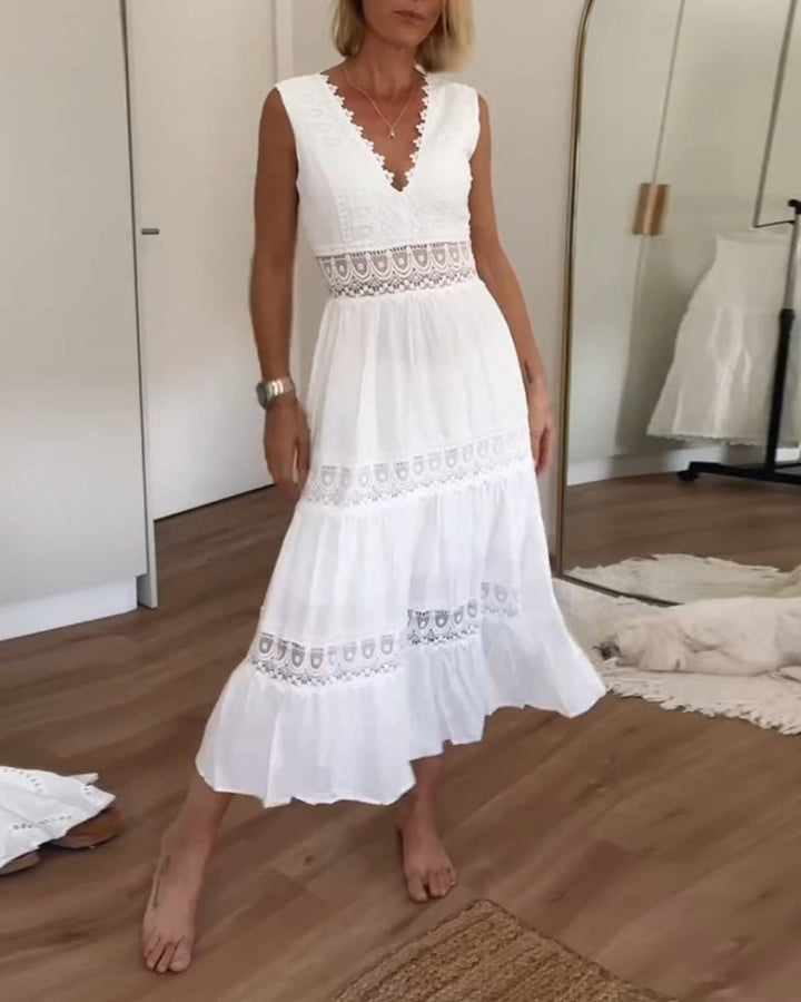 Clara - V-Neck Lace Dress (Limited Stock Available)