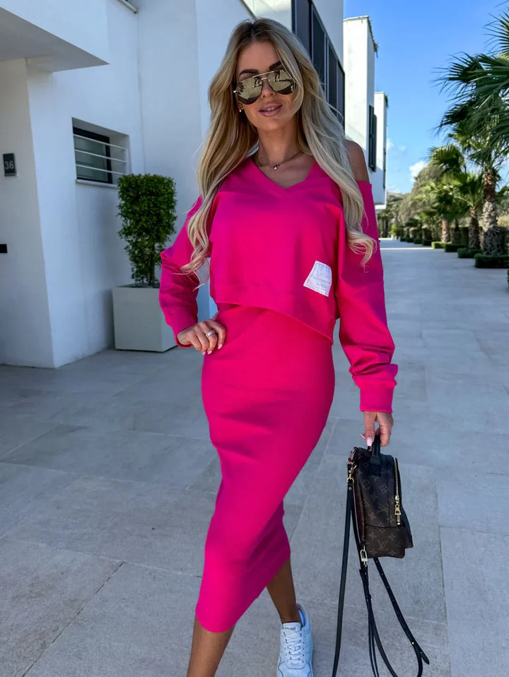 Lucinda – Relaxed Fit Dress & Sweatshirt Combo