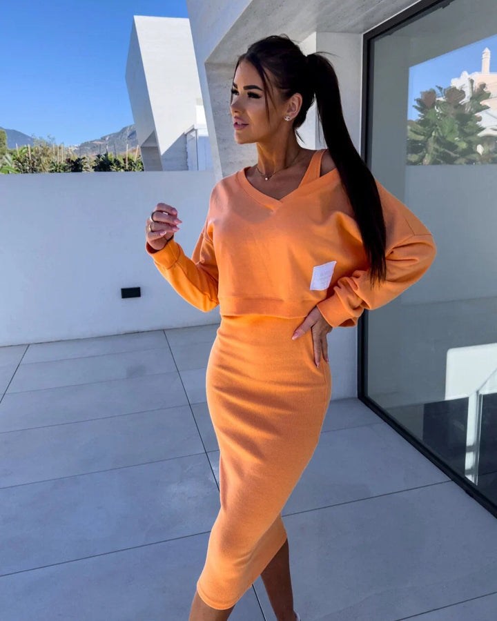 Lucinda – Relaxed Fit Dress & Sweatshirt Combo