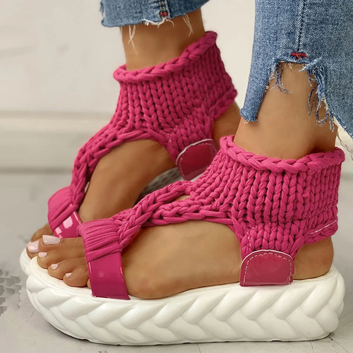 Charlotte - Wedge Sandals With Bow