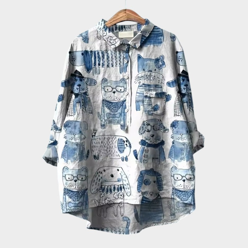 Alexandra - Playful Dog Motif in a Relaxed Fit
