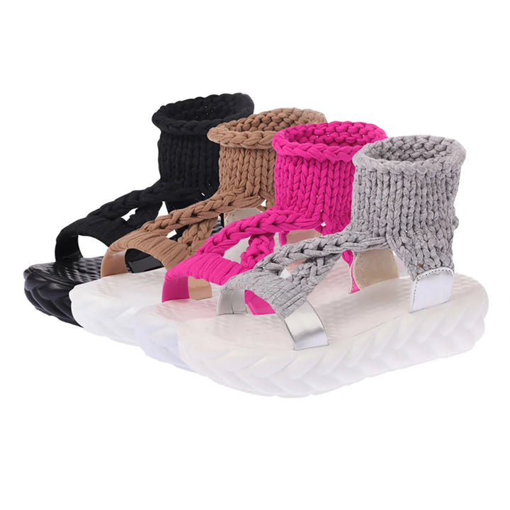 Charlotte - Wedge Sandals With Bow