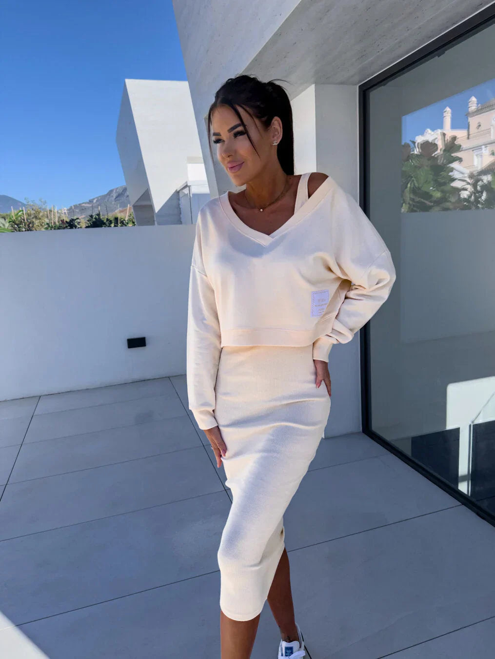 Lucinda – Relaxed Fit Dress & Sweatshirt Combo