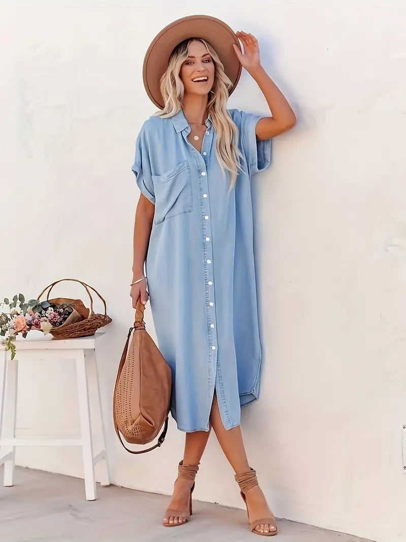 Beatrice - Pocketed Shirt Dress